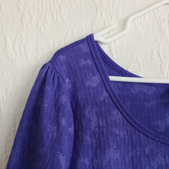 LuLaRoe Purple Unicorn Fit N Flare Midi Dress Stretchy Textured Fantasy Colorful - Picture 6 of 13